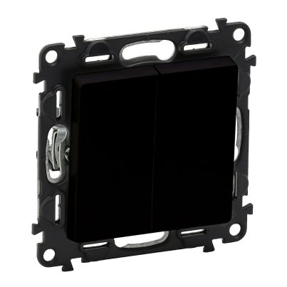 LEGRAND VALENA LIFE TWO BUTTON TWO WAY SWITCH BLACK
