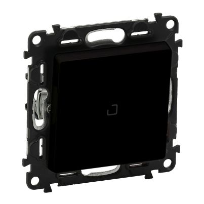 LEGRAND VALENA LIFE ONE BUTTON TWO WAY BUTTON SWITCH WITH LIGHT BLACK