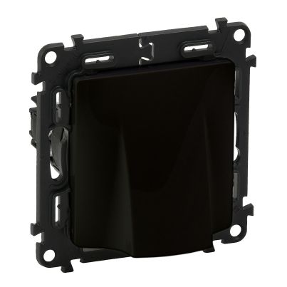 LEGRAND VALENA LIFE ONE GANG CABLE OUTLET WITHOUT TERMINALS BLACK