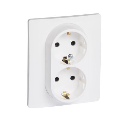 LEGRAND German type double socket NILOE 16A white