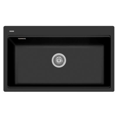 Kitchen sink LUX 86-10 860x510mm black matte