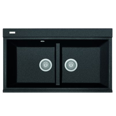 Kitchen sink LUX 86-20 860x510mm black