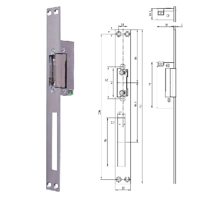 Electromagnetic strike plates 6-12V AC/DC