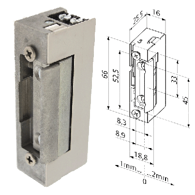 Electromagnetic strike plates 8-16V AC/DC