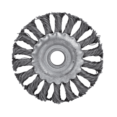Twist knot wire wheel brush angle grin D150mm