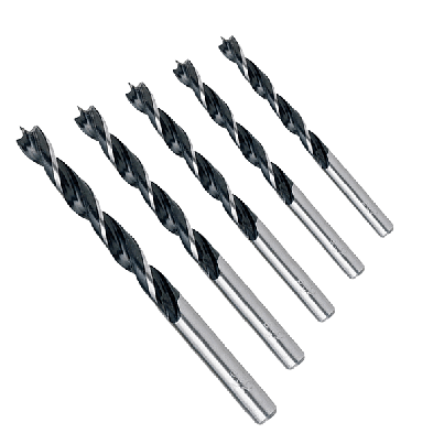 Brad point drill for wood- set 5pcs- Ø4 5 6 8 10mm