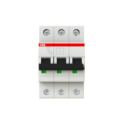 ABB Miniature circuit breaker for industrial use S203-C6 6A 3P 6kA curve C