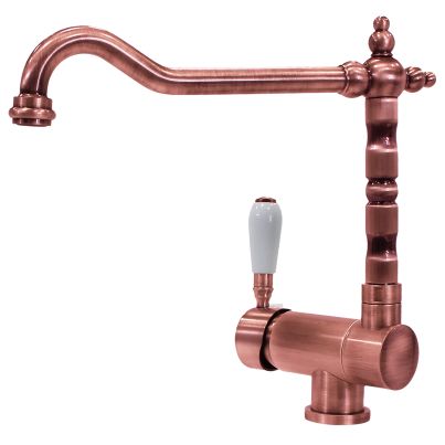 Kitchen mixer tap for under-window installation MIXOLDST antique copper