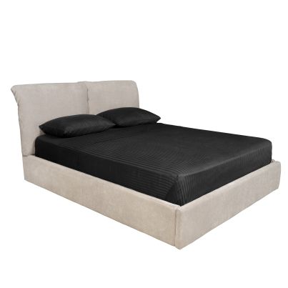 Bed MANHATTAN with storage space 140x190 - beige
