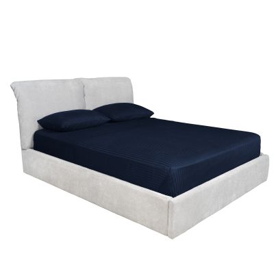 Bed with storage space 160x200 - silver gray