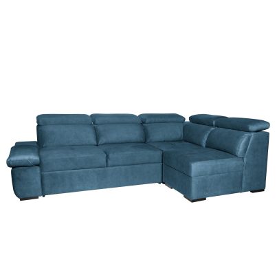 Right corner sofa HAVANA with sleep mechanism - Navy blue