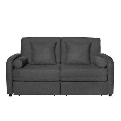 Straight sofa with a pull-out mechanism - Dark gray
