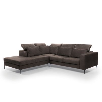 Left corner sofa ALPHA -Light brown