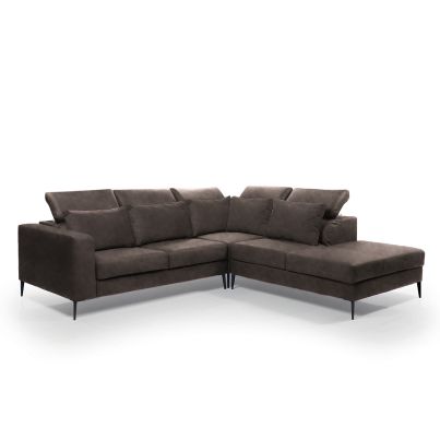 Right corner sofa ALPHA -Light brown