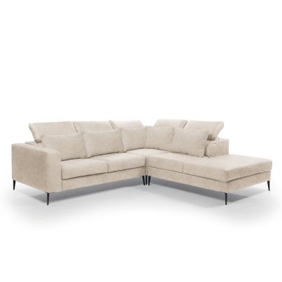 Right corner sofa ALPHA -Beige grey