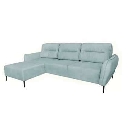 Left corner sofa LIBERTAD with sleeping mechanism-Light blue