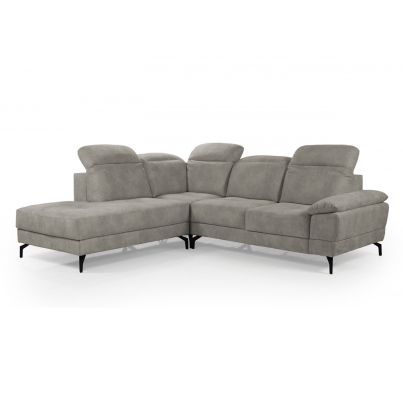 Left corner sofa INFINITY with electric relax mechanism - gray