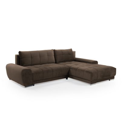 Right corner sofa RUBIO with sleep mechanism - Teak color