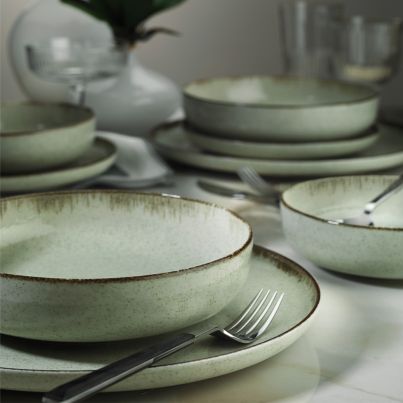 Dinner set Moderna dotti 24 pcs. green