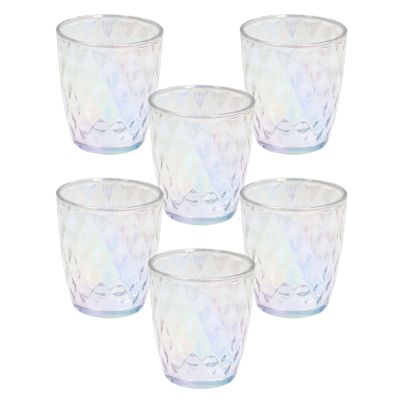 JENNY OPAL - 6 TUMBLER 320 CCGLASS TRASPARENTE OPALESCENTE