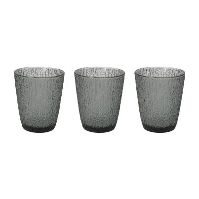 DAVOR - SET 3 TUMBLER GLASS GRIGIO