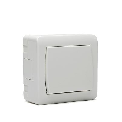 Mirage Single-Pole Switch NC, sch.1, 10A, 250V, Surface Mount, White