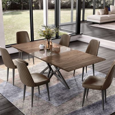 NORA DINING TABLE 180x103 + 1 EXTENSION 180+45/1300/750