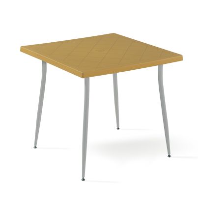 Garden table CARMEN 80x80x75 cm. mustard