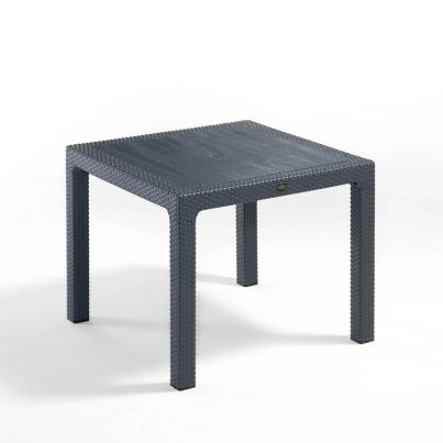 Table without glass CLASSI RATTAN 90x90x75 cm. anthracite