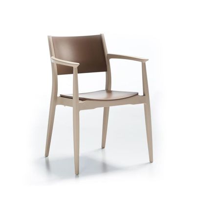 Garden armchair PONTE 58x54x82 cm. cappuccino-brown