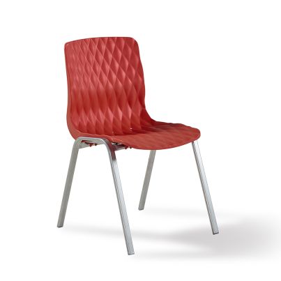 Garden chair ROYAL 80x82x83 cm. red