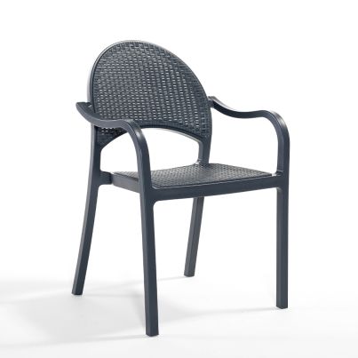 Garden armchair TROPIC RATTAN 57x63x89 cm. anthracite