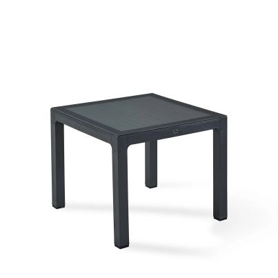 Garden table with glass WOOD 90x90x75 cm. anthracite