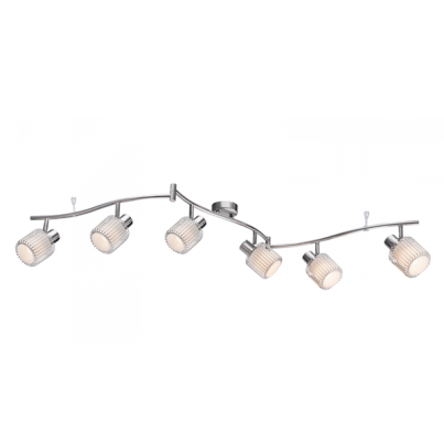 ABBY Spot lamp 6xE14 chrome/white glass