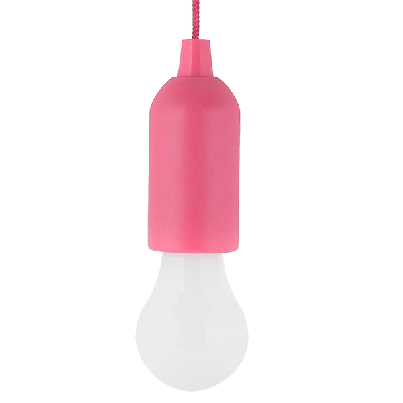 LED Bulb Shape Lamp E-6621 1W 3xAAA Pink