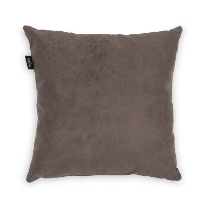 Decorative pillow GUSTO in Brown with a touch of leather