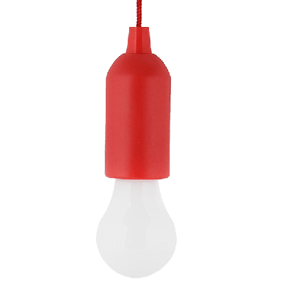 LED Bulb Shape Lamp E-6621 1W 3xAAA Red