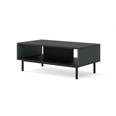 Ravenna F Coffe table 90x60 painted milled MDF black/dark green
