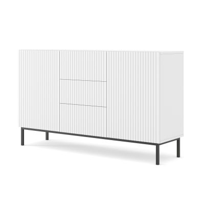 RAVENNA Cabinet 150 2D3S foil MDF white, black frame