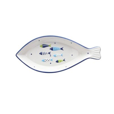 Serving Plate TOGNANA Relief Aquatic, Fish Form, 30.5cm