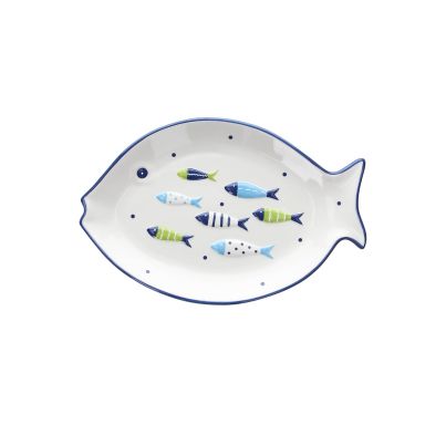 Fish Shaped Serving Plate TOGNANA Relief Aquatic, 26.5cm