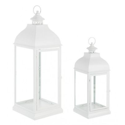 Lantern Namir, 50/70 cm, White, 2 pieces