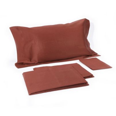 Galizzi Bed sheet SATIN ELEGANCE 180x200x28 terracotta