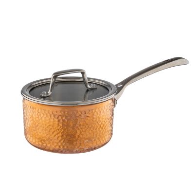 Three-layered Casserole CHROM VINTAGE, with Lid, Copper Coated, Stainless Steel, 16 cm, 1.6 L