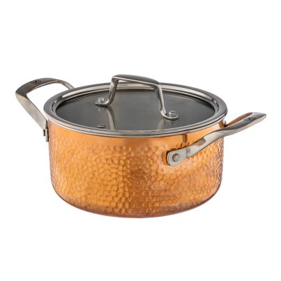 Three-layered Pot CHROM VINTAGE, with Handles, Copper Coated, Stainless Steel,20 cm, 3.4 L