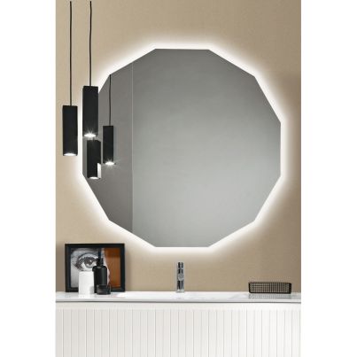 POLISHED WIRE MIRROR, BACKLIT WITH LED 4000K