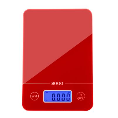 Digital kitchen scale BAC-SS-3961-R red