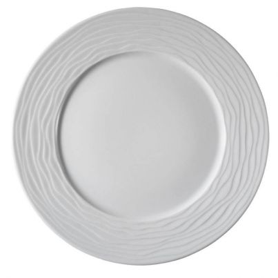 Flat plate Sea wave Ø27cm. x 2,27cm. white