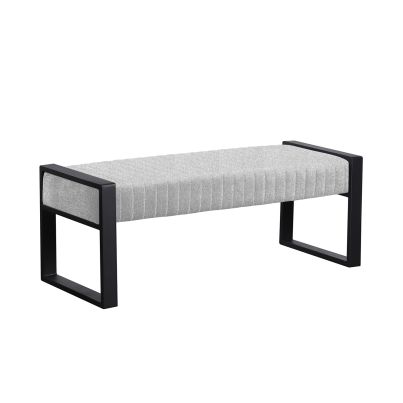 TIGIN Bench Talia 126x45x45 Nordic 01 light grey/black