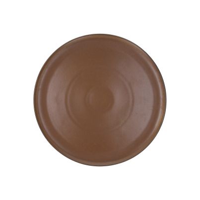 Round PLATTER CM 31 TERRACOTTA BROWN BISCUIT